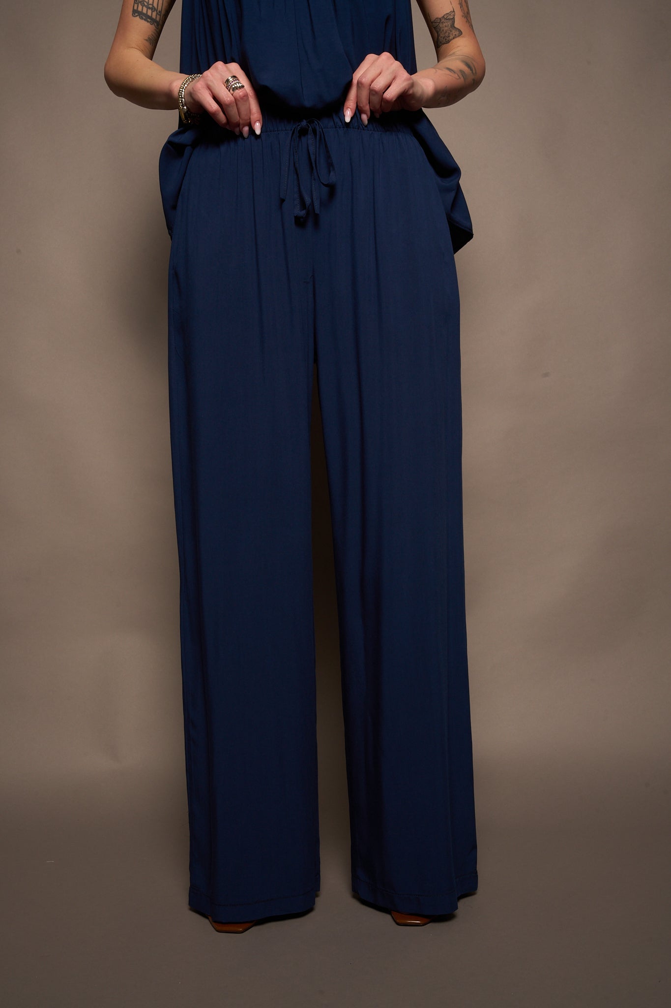 Pantalone morbido blu