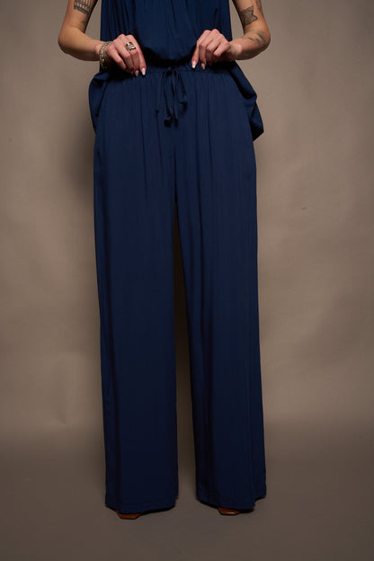 Pantalone morbido blu
