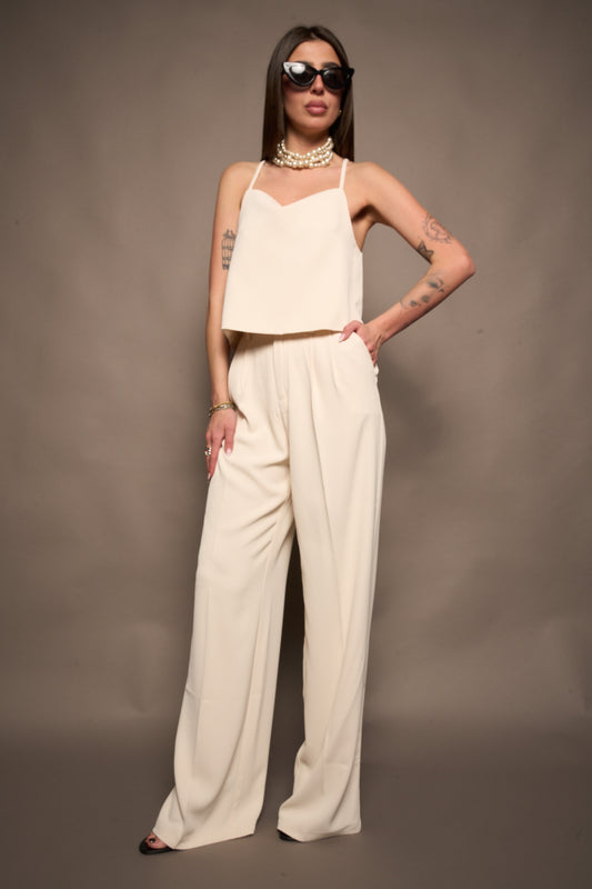 Pantalone completo avorio