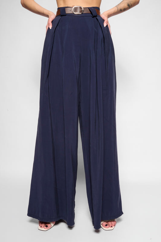 Pantaloni ampi blu