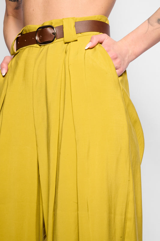 Pantaloni ampi verde