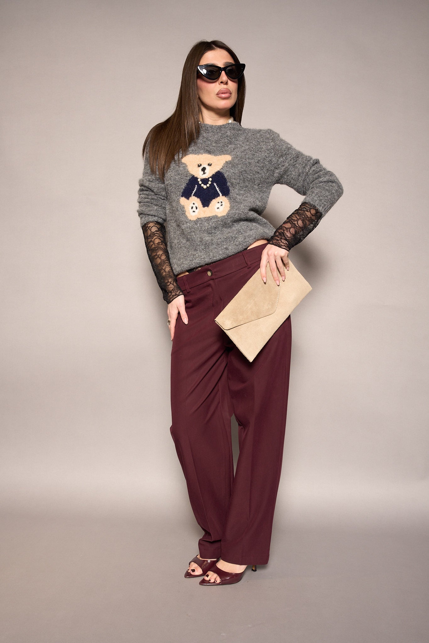 Pantalone bordeaux