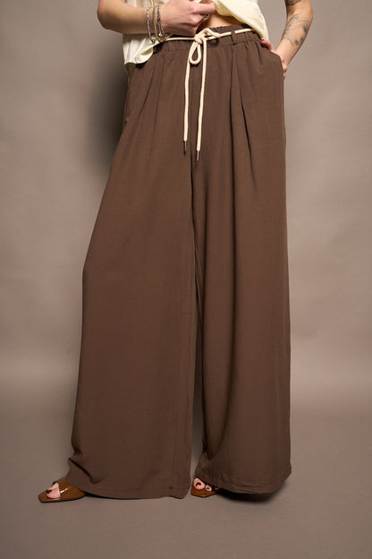 Pantalone corda marrone