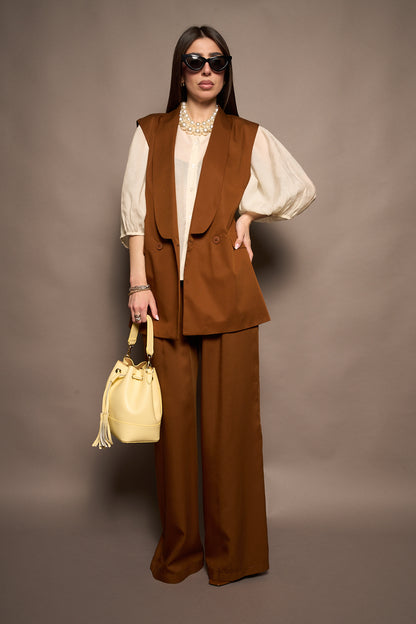 Pantalone completo marrone