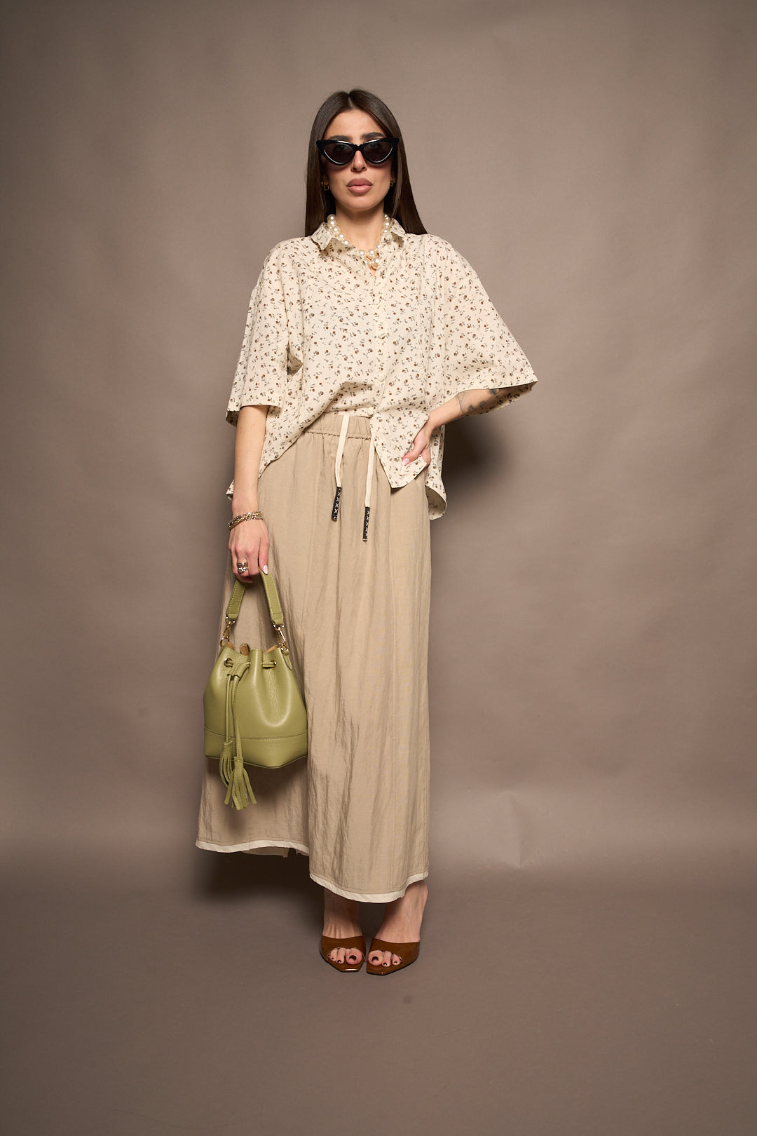 Gonna cargo beige