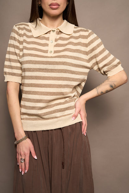Polo in maglia righe