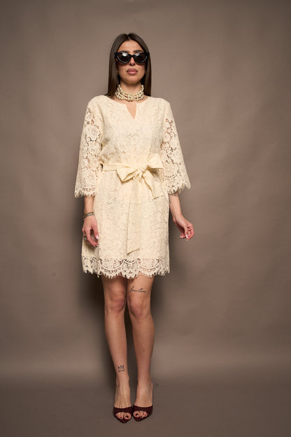 Vestito pizzo panna