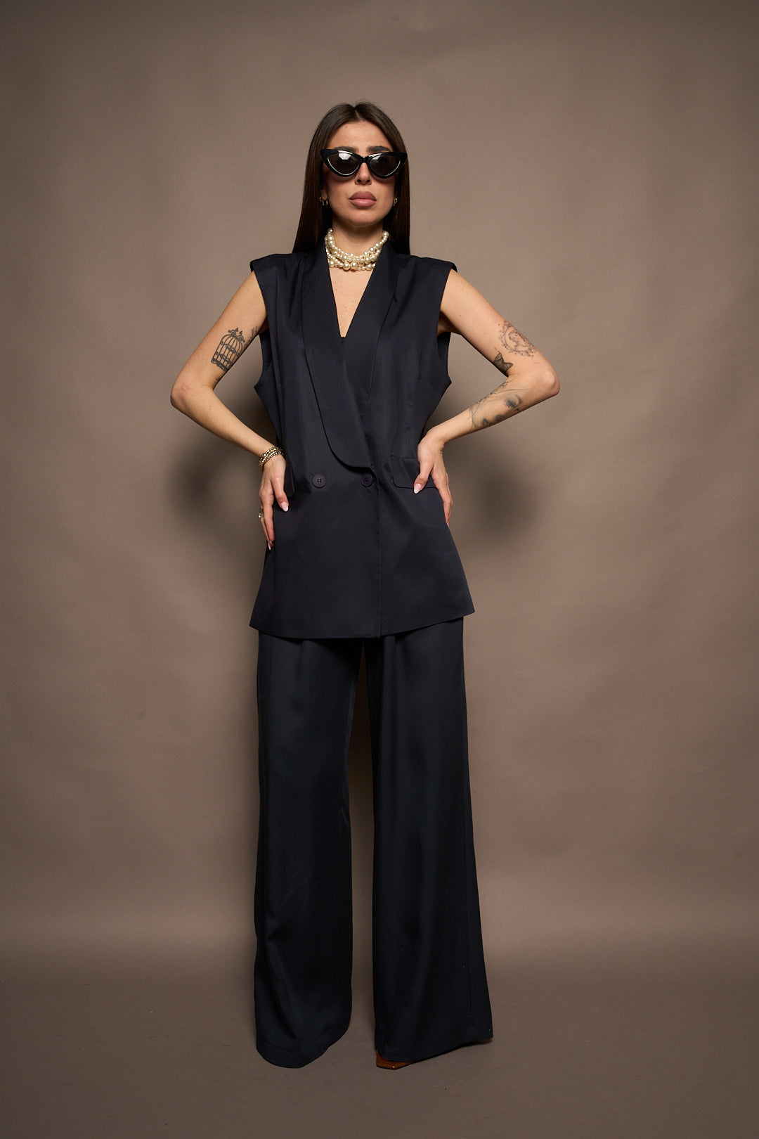 Gilet completo blu