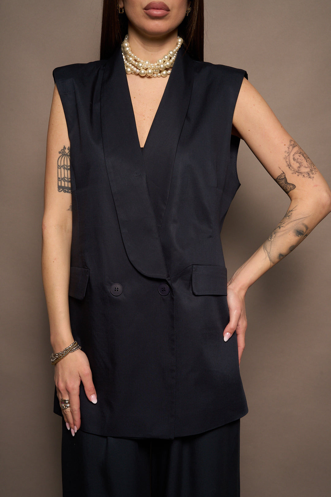 Gilet completo blu