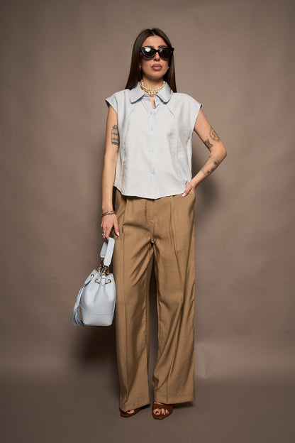 Camicia bowling azzurro
