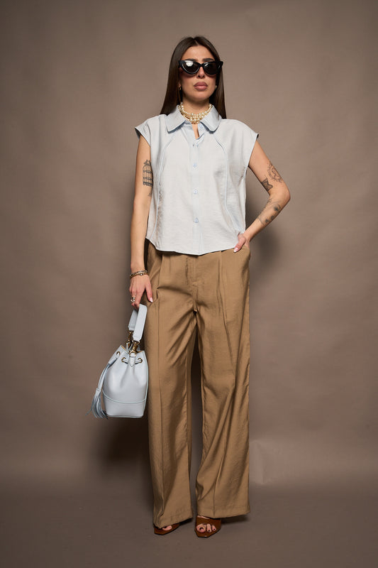 Camicia bowling azzurro