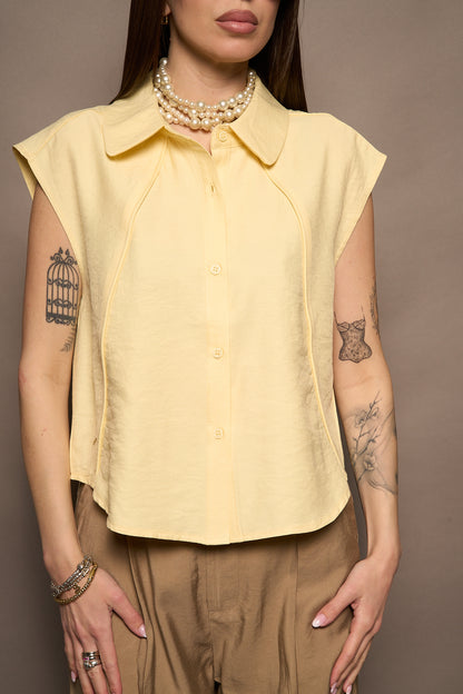 Camicia bowling gialla