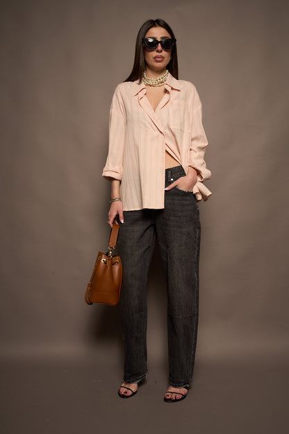 Camicia cotone rosa