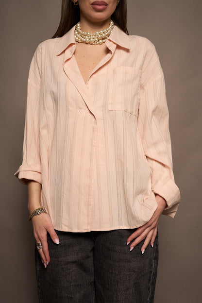 Camicia cotone rosa