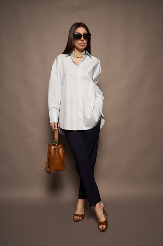 Camicia over azzurra