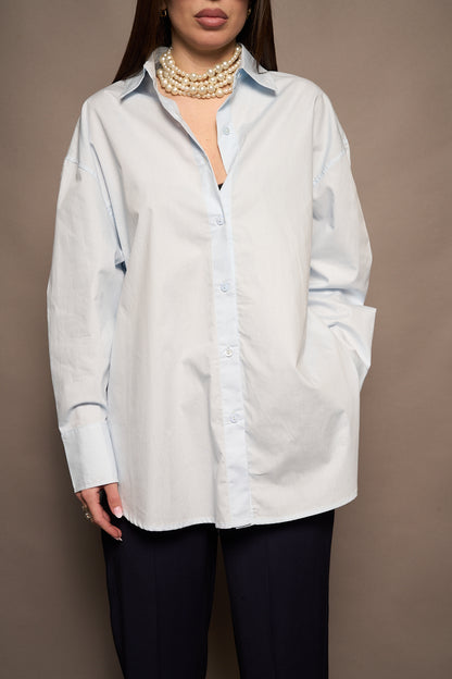 Camicia over azzurra