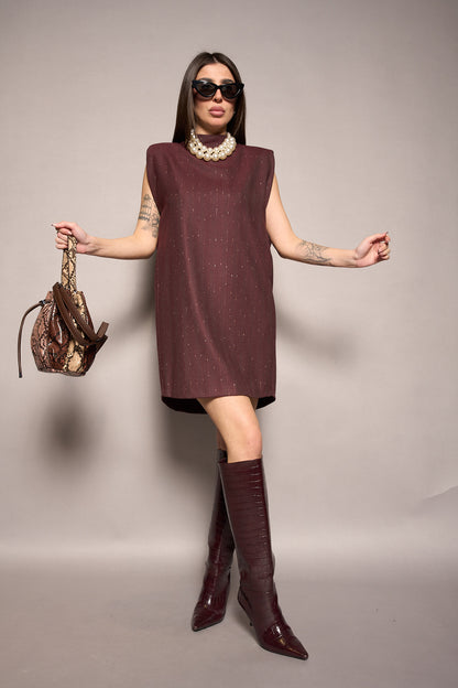 Vestito lamè bordeaux