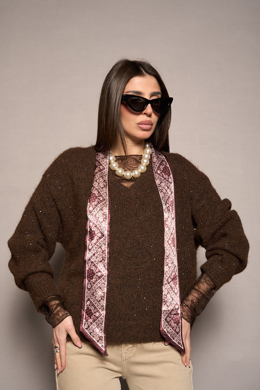 Maglione con foulard