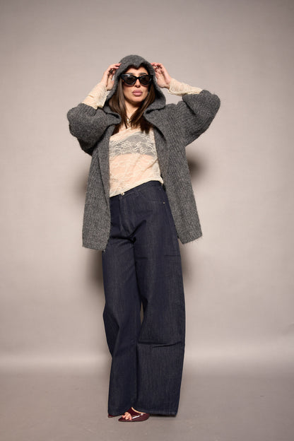 Cardigan cappuccio