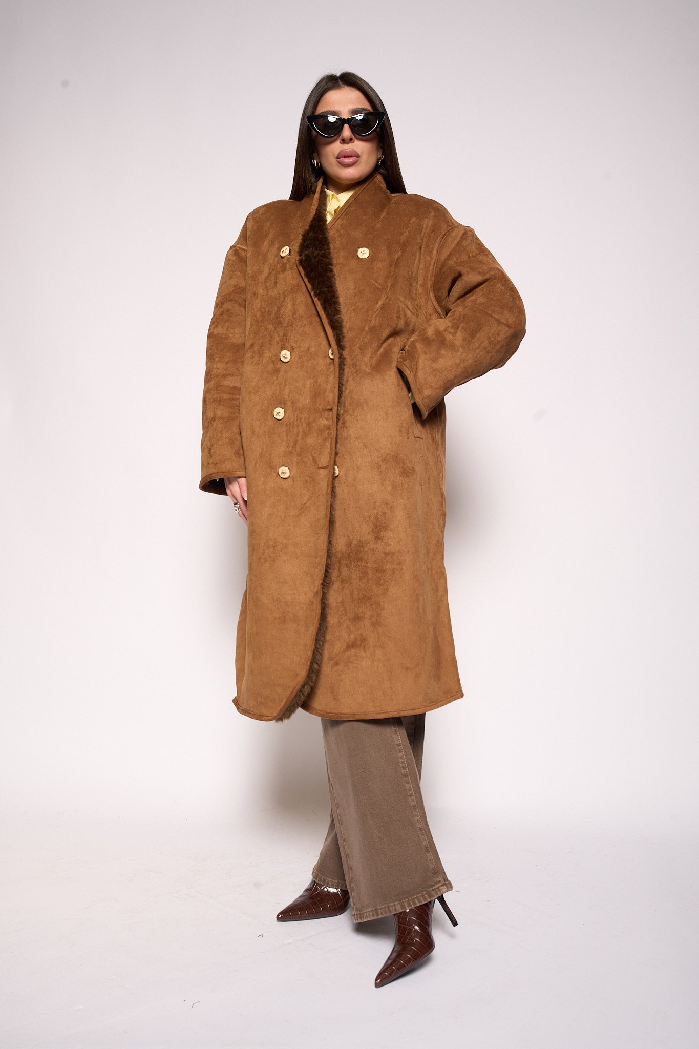 Cappotto double face pelliccia