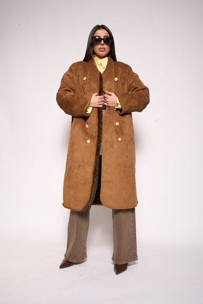 Cappotto double face pelliccia