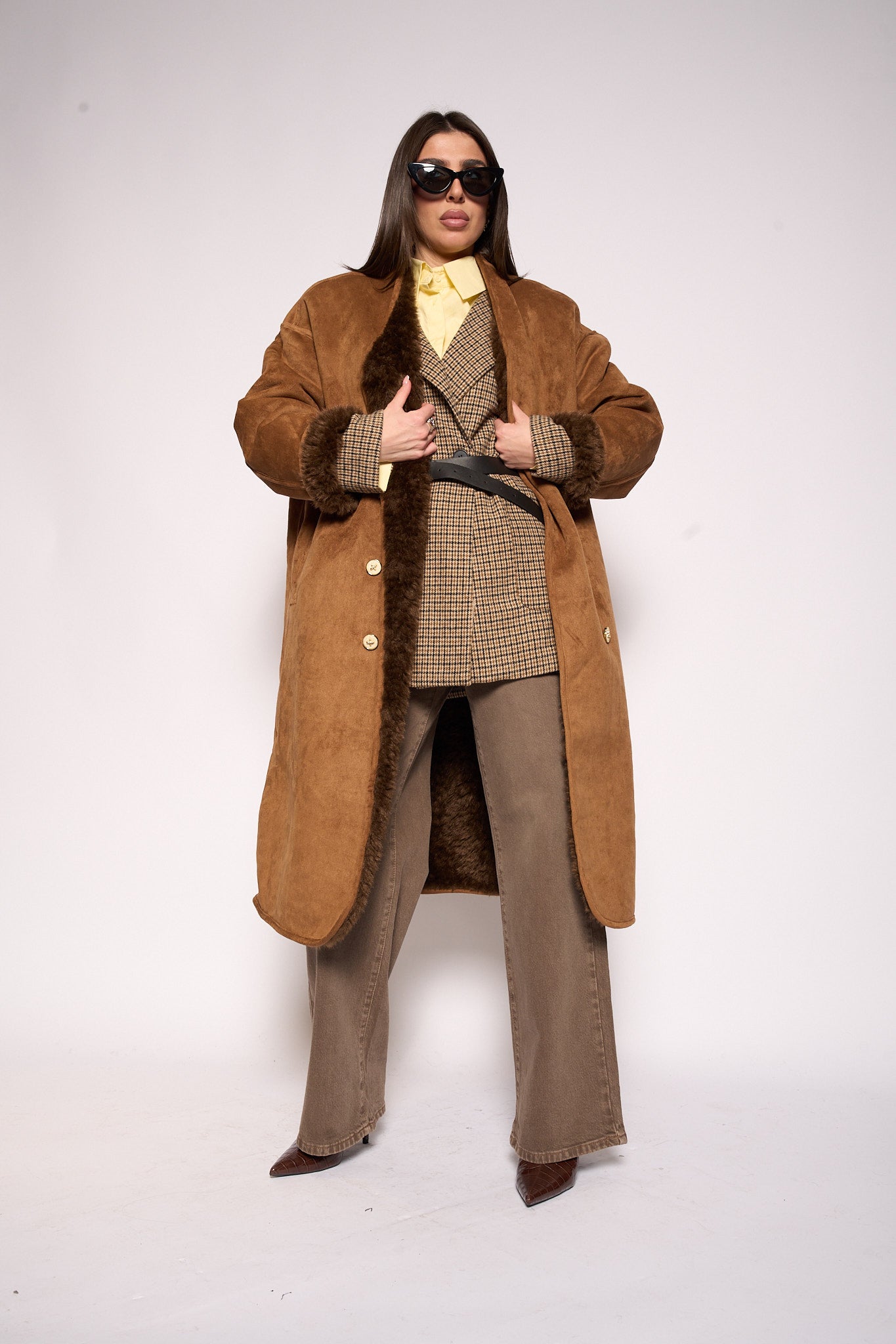 Cappotto double face pelliccia