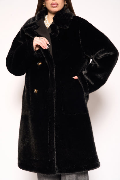 Cappotto double face nero