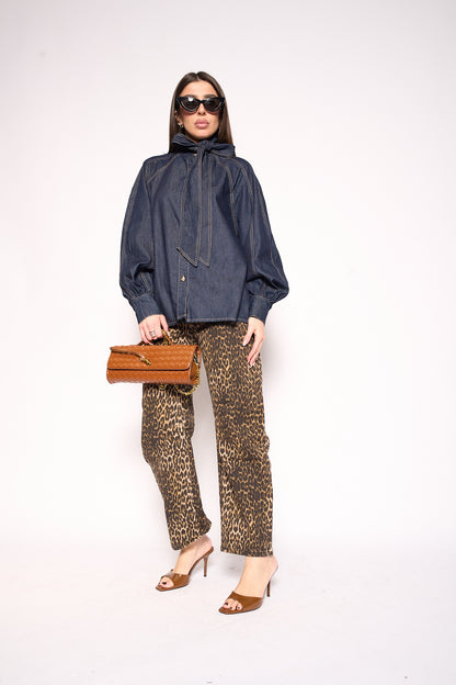 Camicia fiocco denim