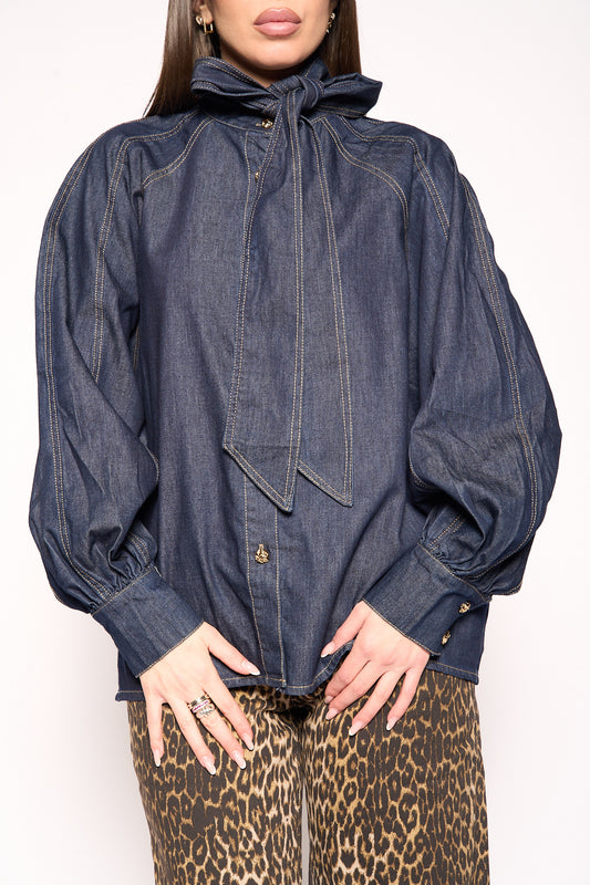 Camicia fiocco denim