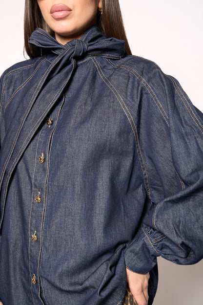 Camicia fiocco denim