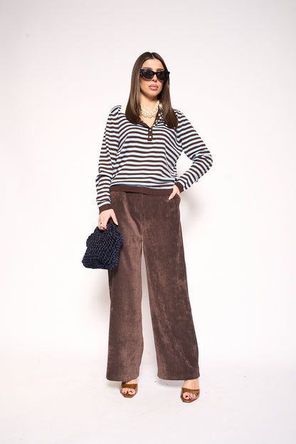 Pantalone costina velluto