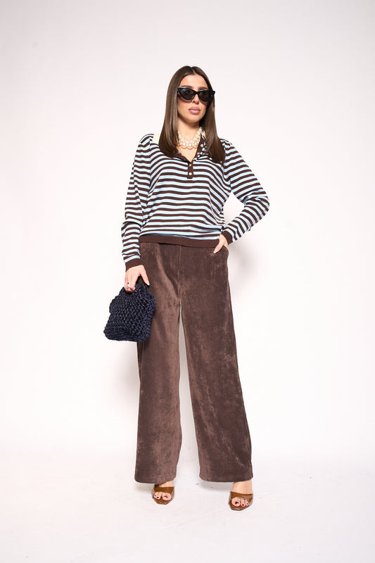 Pantalone costina velluto