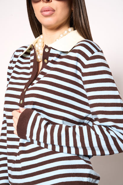 Maglia polo con righe