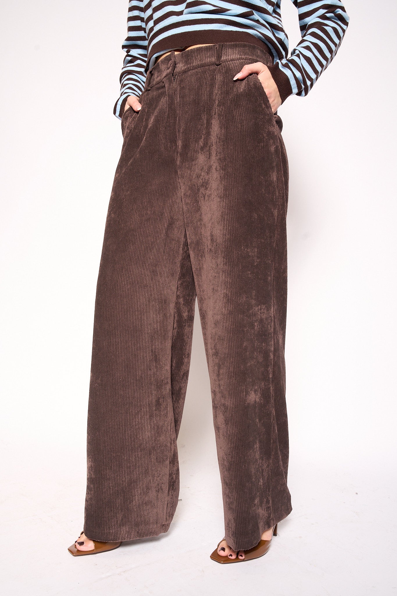 Pantalone costina velluto