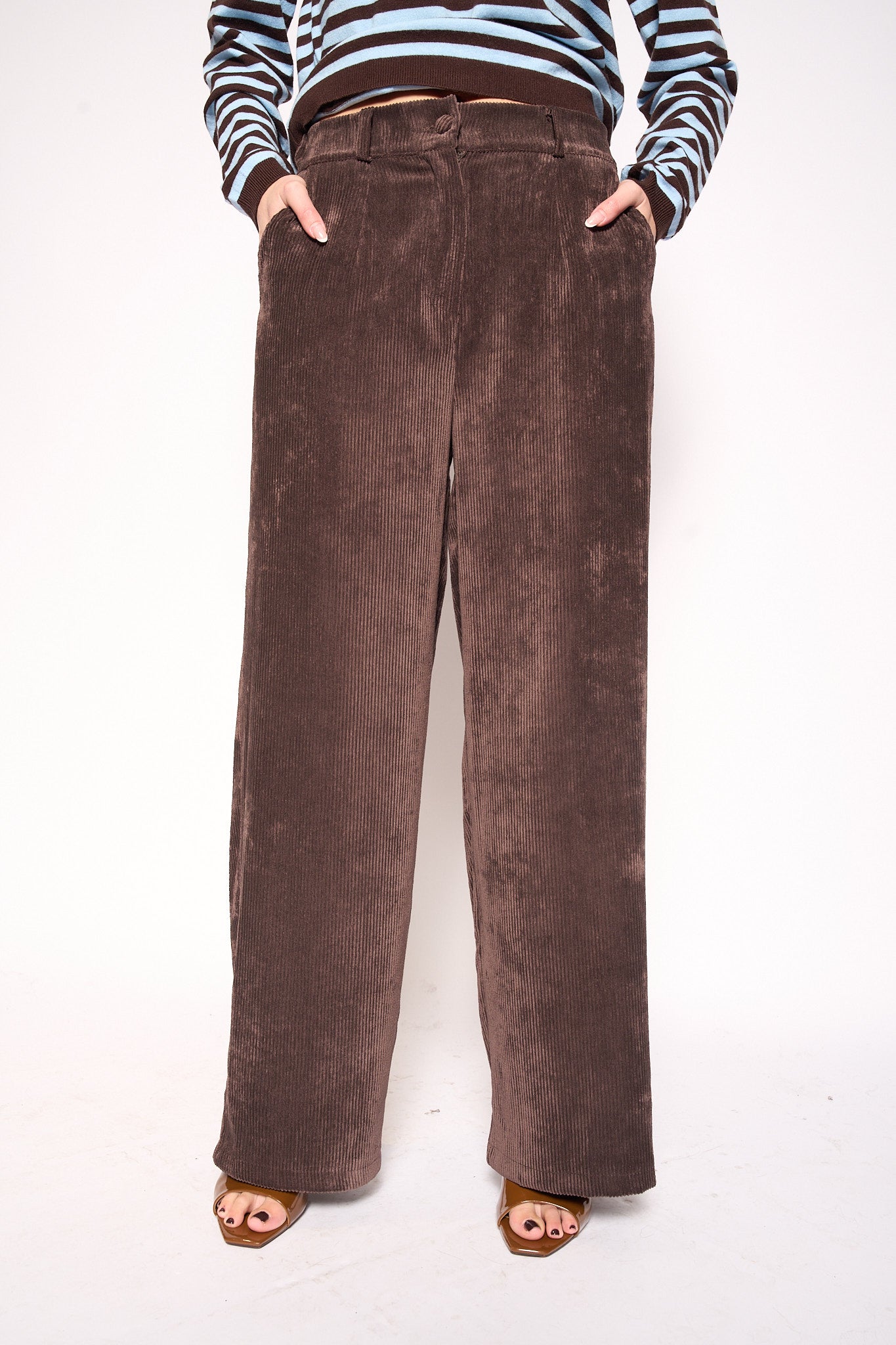 Pantalone costina velluto