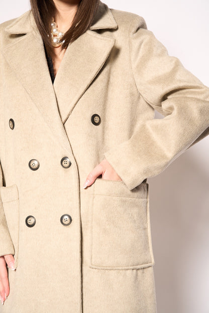 Cappotto pettinato grigio