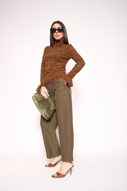 Pantalone crop verde