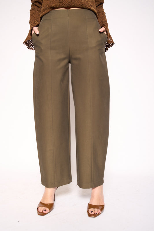 Pantalone crop verde
