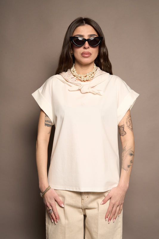 T-shirt foulard bianca