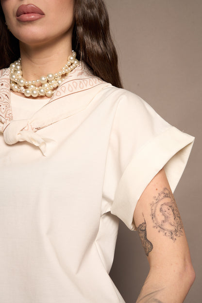 T-shirt foulard bianca