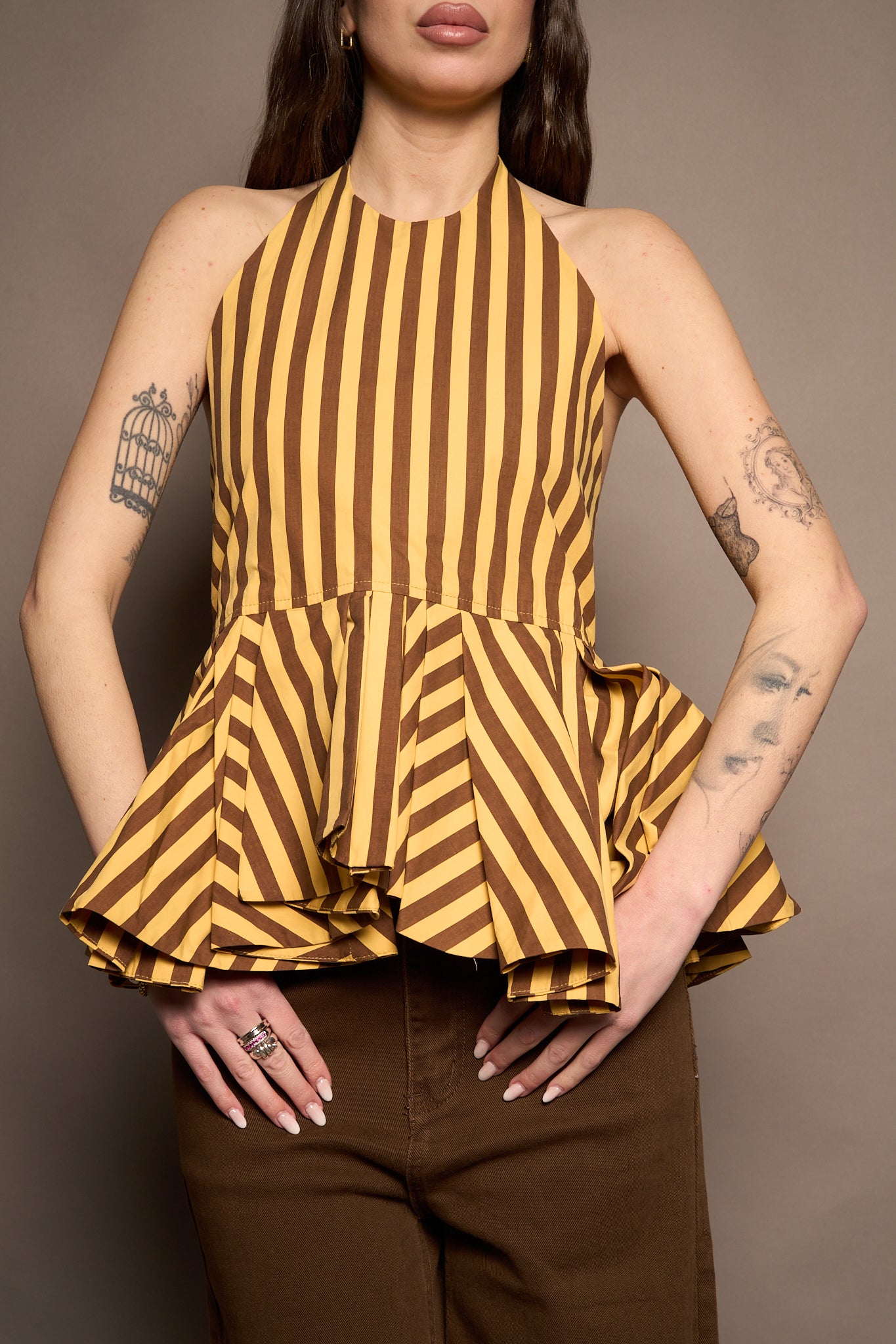 Top halter righe
