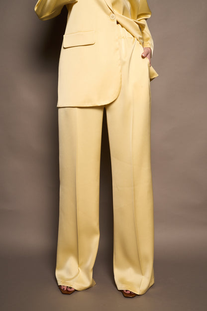Pantalone tailleur satin