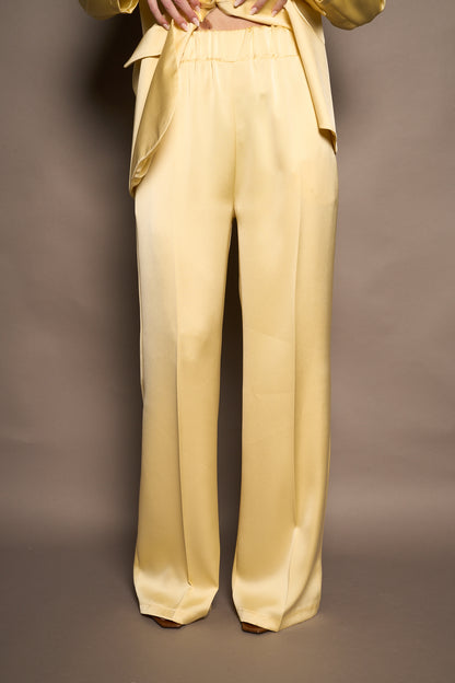 Pantalone tailleur satin