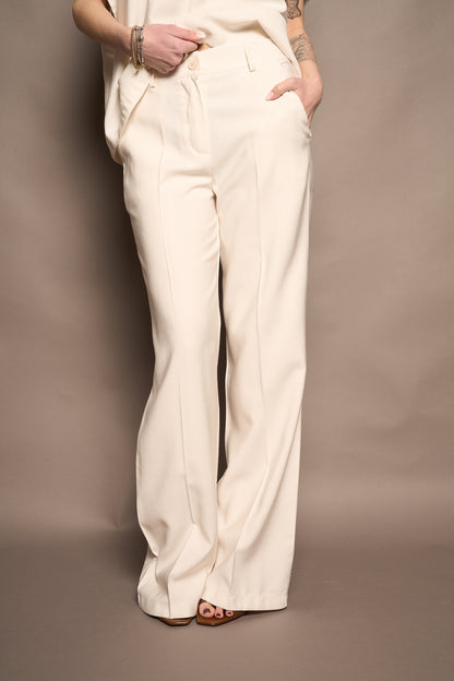 Pantalone viscosa bianco