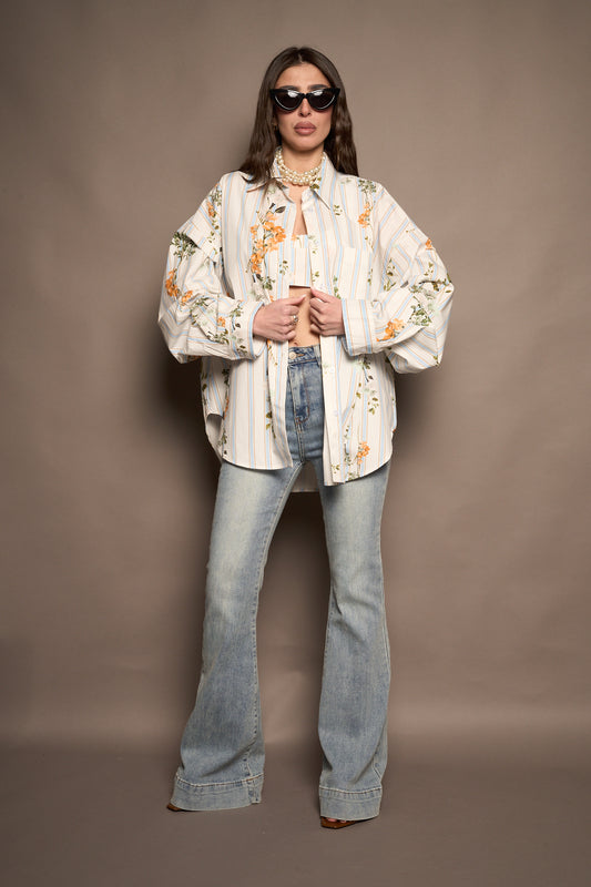 Camicia con top azzurra