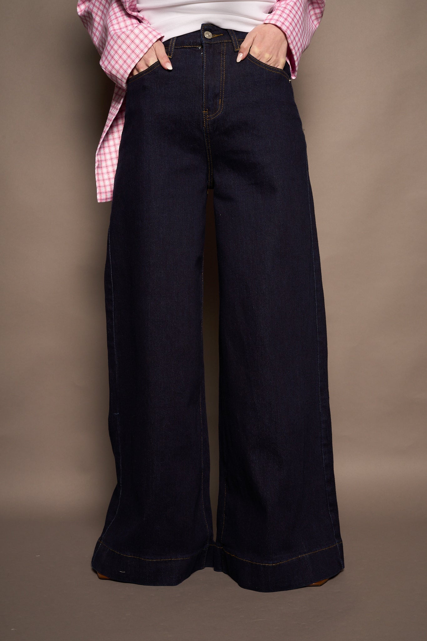 Jeans palazzo blu