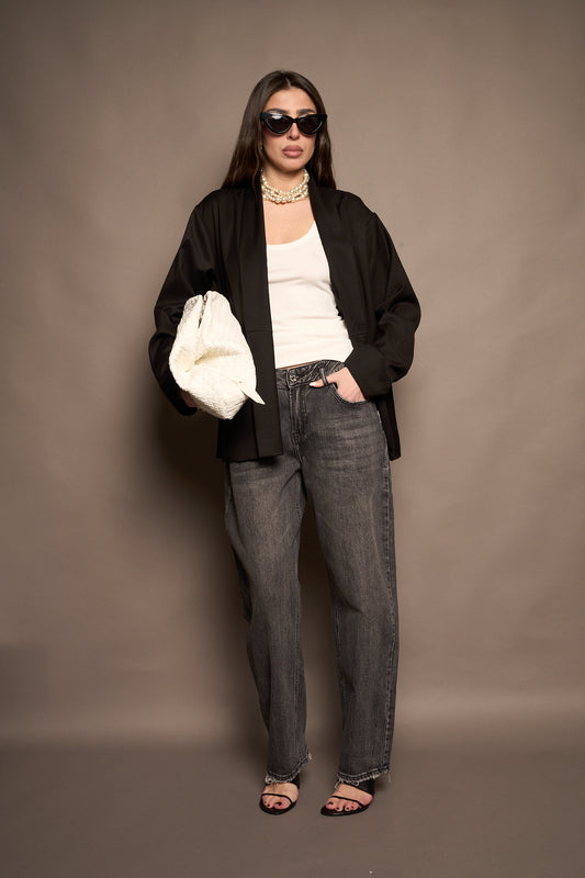 Jeans balloon grigio