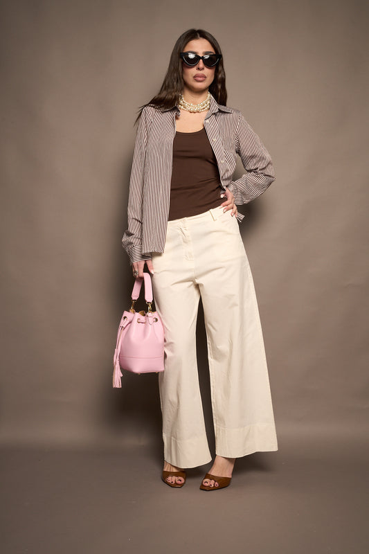 Pantalone cotone panna