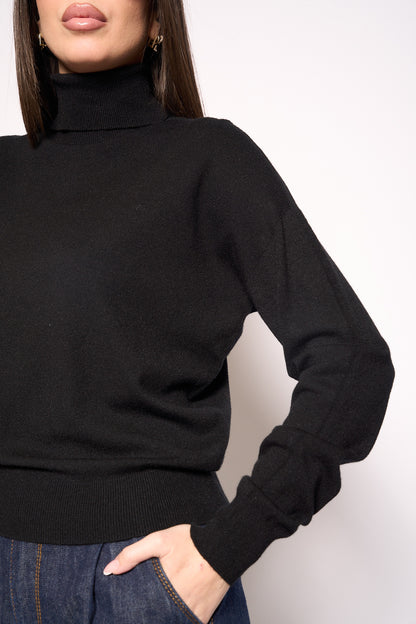 Maglia collo alto nera