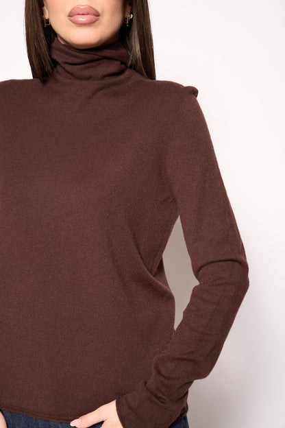 Maglia dolcevita marrone